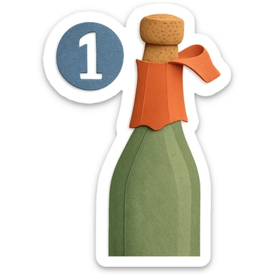 sparkling wine opening step 1: removing capsule foil, realistic light green champagne bottle color, no background sticker