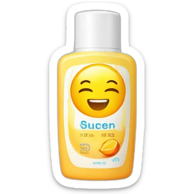 Sunscreen bottle sticker