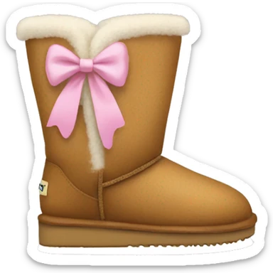 Uggs with a bow sticker