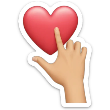 hand-heart sticker