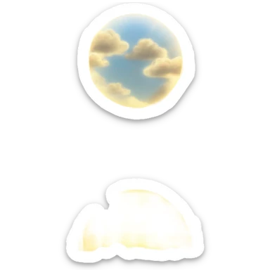Un rayo de luz del sol entre las nubes en el cielo sticker
