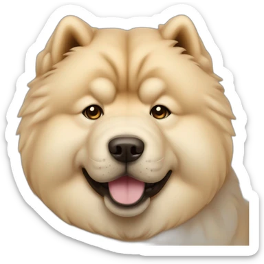 Chow chow dog light cream sticker
