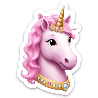 Pink unicorn princess  sticker