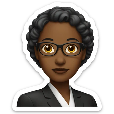 Black female lawyer sticker
