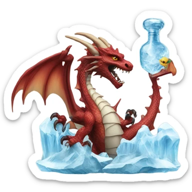 clear ice vape with a dragon sticker