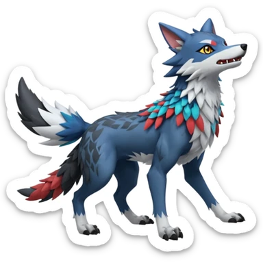 Fionbri-Vernid-Trico-Nargacuga-Wolf-Link-Silvally-fusion, full body sticker