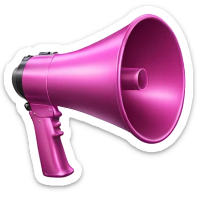 Metallic megaphone in pink sticker