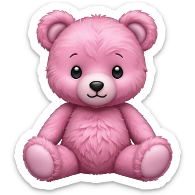 Cœur rose est un ours en peluche sticker