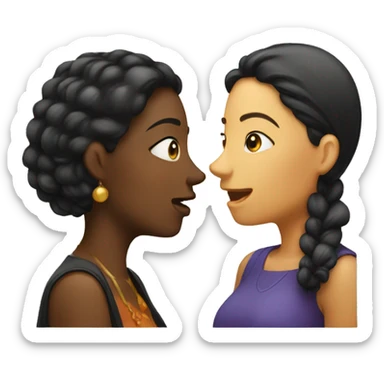 two women gossiping sticker