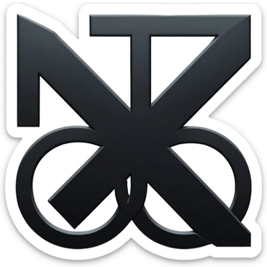 four C in each side of a plus symbol sticker