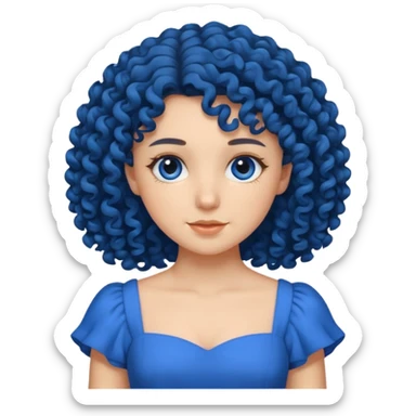 Kumral kıvırcık saçlı güzell kızz  sticker