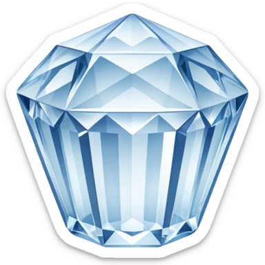 generate beautiful white crystal capital i sticker