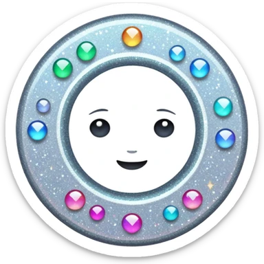 Glitter inner ciclo sticker