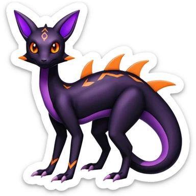 Salazzle-Salandit-Umbreon-Fakémon-hybrid-creature (full body)  sticker