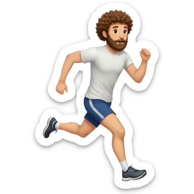 Ux Designer called Christian, likes running, cycling and marathon running, has curly hair and a brown beard.  sticker