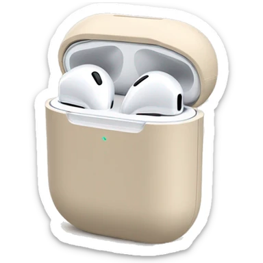 Beige coloured AirPod max headphones no human  sticker