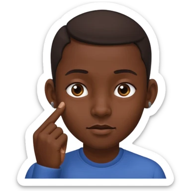 👧🏾👂🏾🤏🏾 pinching ear sticker