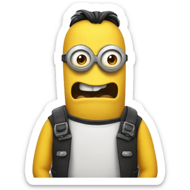 gigachad minion sticker