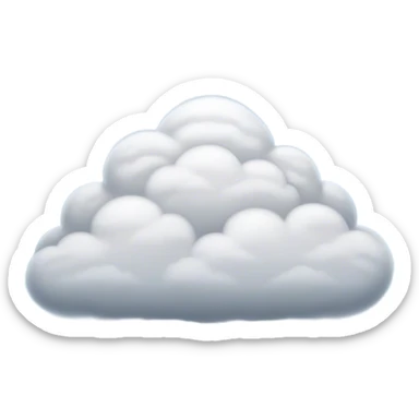 Cinematic Realistic Stratus Emoji, Low and layered, with uniform, gray clouds covering the sky in a smooth, even blanket. The clouds seem to hang gently in the atmosphere, creating a soft, diffused light below. Soft glowing outline, capturing the essence of calm, peaceful overcast skies in a serene stratus cloud! sticker