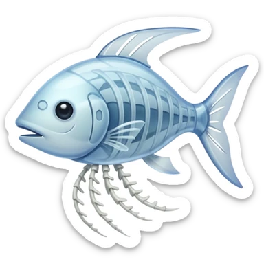 fish bones sticker