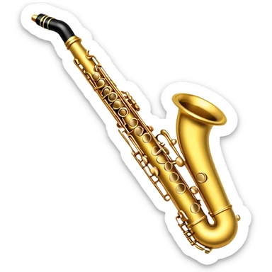 Create an elegant and refined emoji representing A clarinet.  sticker