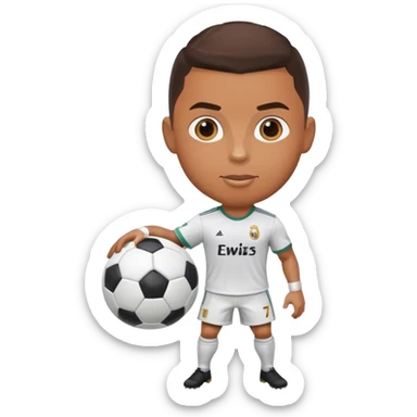 Ronaldo with ball sticker
