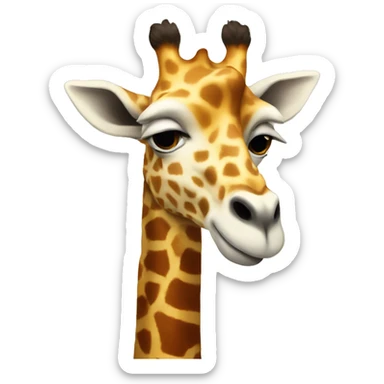 giraffe holding a llama sticker