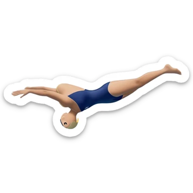 A determined, inexperienced person leaps into a pool named “Confidence,” surrounded by skilled divers already in motion. Their form isn’t perfect, but their focus is unshakable. Eyes forward, body strong, they dive in with purpose—driven not by mastery, but by the will to grow. pool,determination. sticker