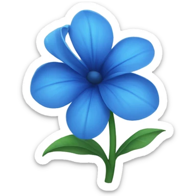 blue flower sticker