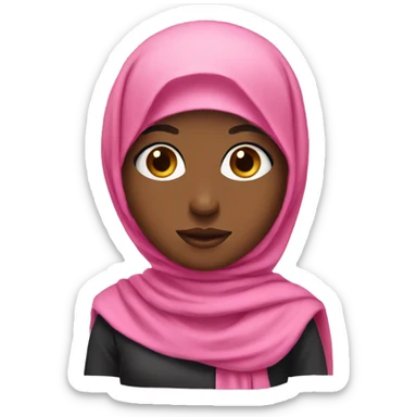 Girl with pink hijab sticker
