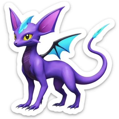 Shiny Salandit-Noivern-Espeon-Hybrid (Full body) sticker