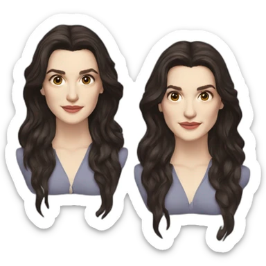 rachel weisz long hair sticker