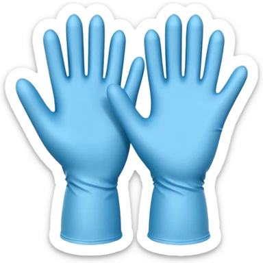 medical gloves object icon, latex gloves pair, 3D cartoon, mobile game icon style, centered, clean background, no text, no watermark
 sticker