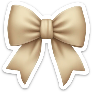 Beige bow sticker