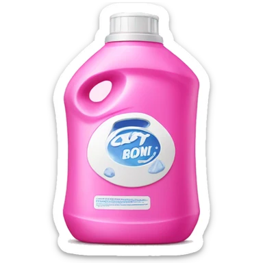 Pink laundry detergent sticker