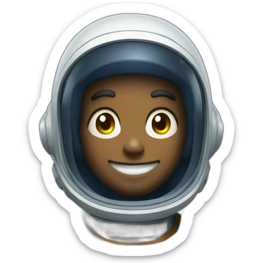 Anime space men emoticon shows class and smiles sticker