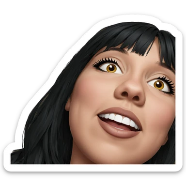 realistic portrait of girl sticker