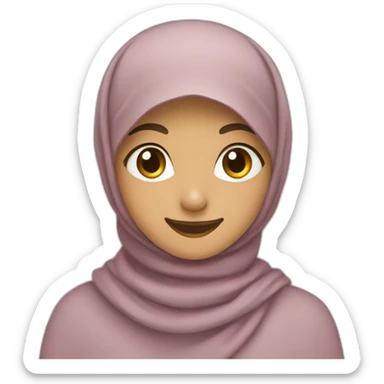 Hijabi smiling and waving sticker