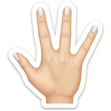 Solid White color Shh finger and hand emoji sticker