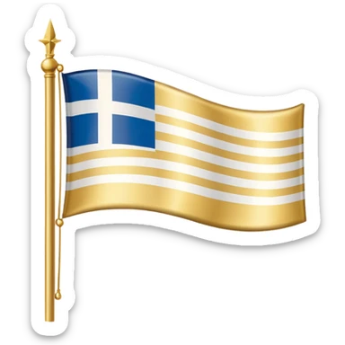 simple flag emoji following the theme of "chronos" and gods of olympus sticker