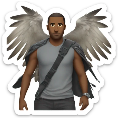 Falcon carrying a lambo with its talons sticker