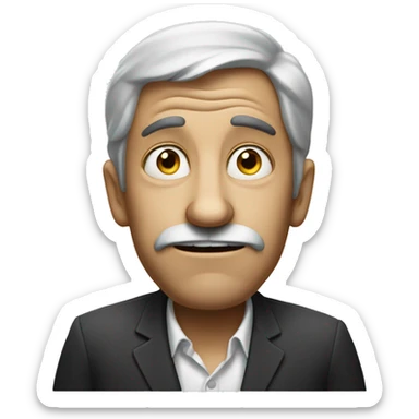 Greedy man with big nose sticker