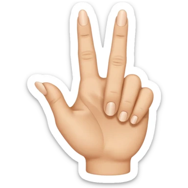 Hand sign middlefinger over the ringfinger sticker