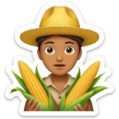 someone taking a corn shit sticker