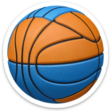 blue basketball  sticker
