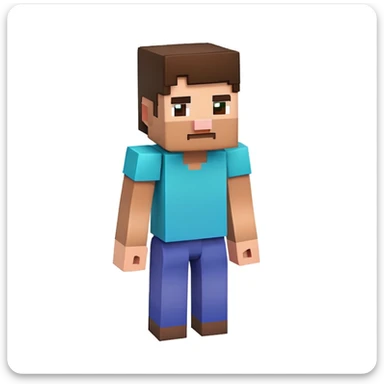 minecraft character, blocky, simple, vibrant colors sticker