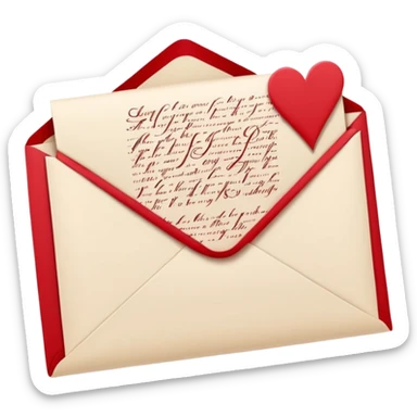 love letter modern sticker