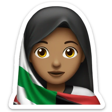 Girl with a palestinian flag sticker