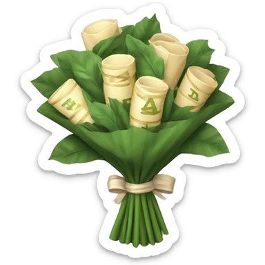 old money bouquet sticker