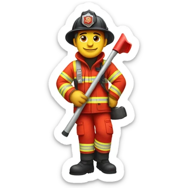 One legged fireman sticker
